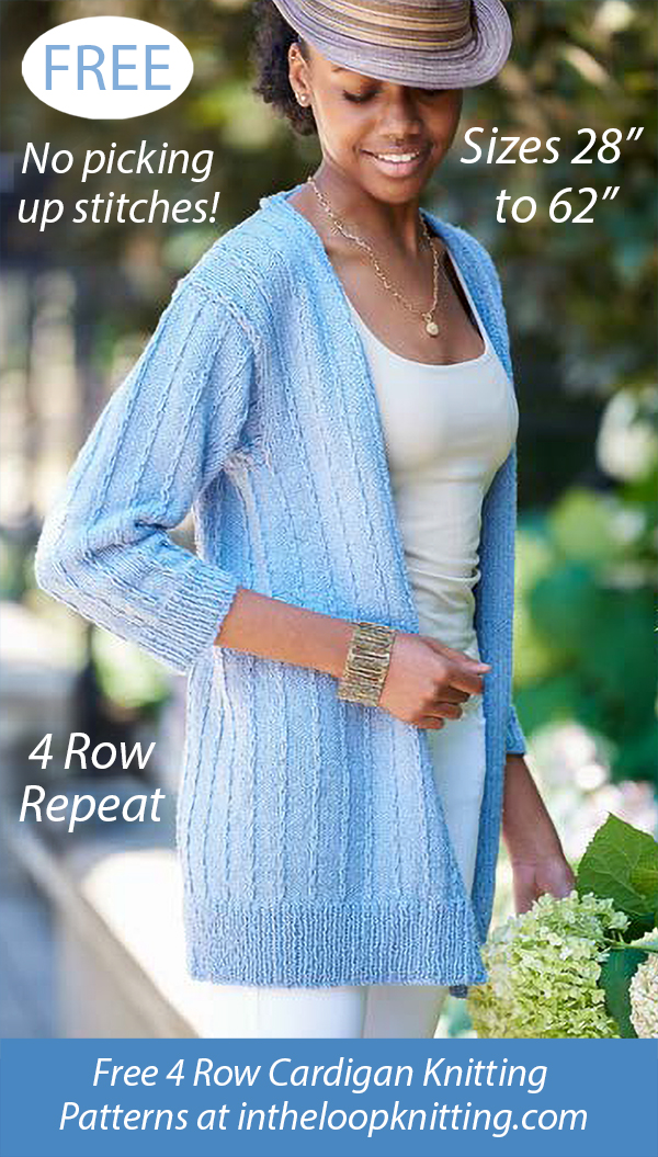 Free Easy Relaxed Cardigan Knitting Pattern