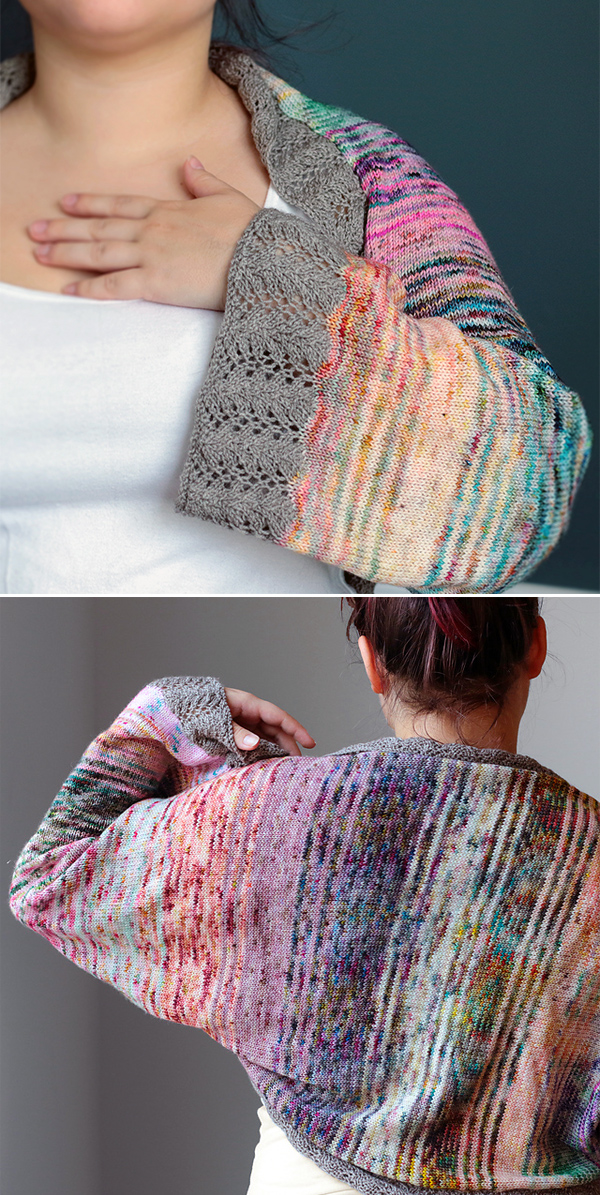 Free Knitting Pattern for Remnants Shrug