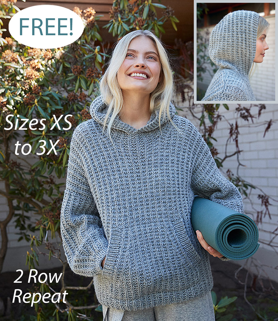 Free Rento Hoodie Sweater Knitting Pattern