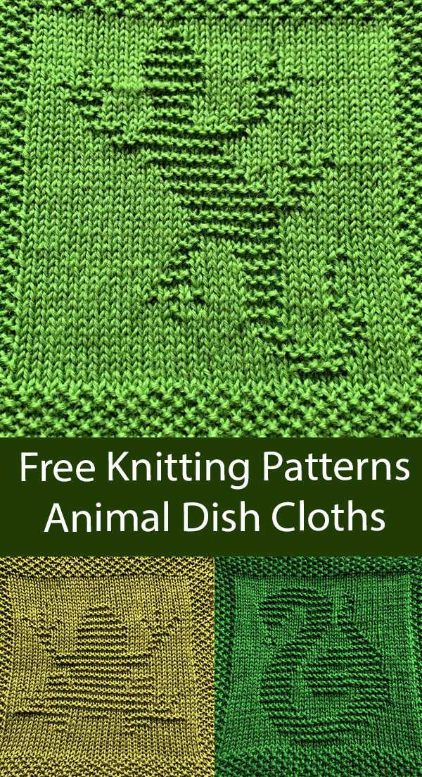 Free Dish Cloth Knitting Patterns Lizard or Newt, Frog, Snake Afghan Squares