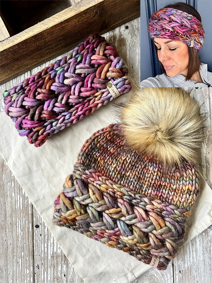 Knitting Pattern for Respire Beanie and Headband