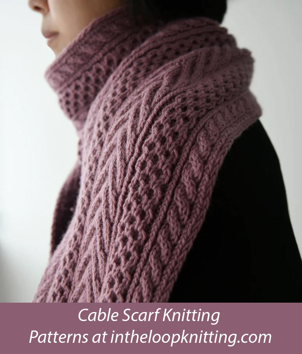 Retro Cables Scarf knitting pattern