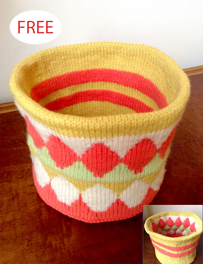 Free Knitting Pattern Ruffle Basket