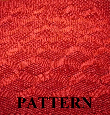 Knitting Pattern for Reverse Blocks Baby Blanket