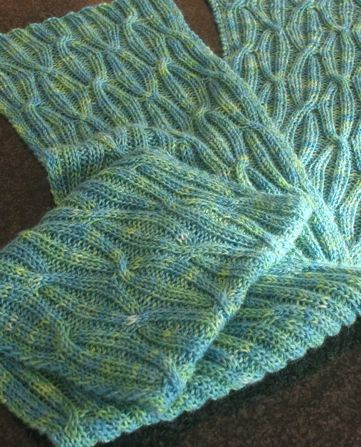 Free Knitting Pattern Reversible Cabled Scarf
