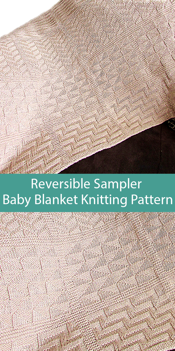 Knitting Pattern for Easy Reversible Sampler Baby Blanket
