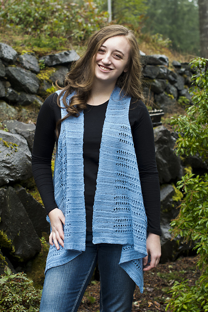Free knitting pattern for Reversible Swing Vest and more vest knitting patterns