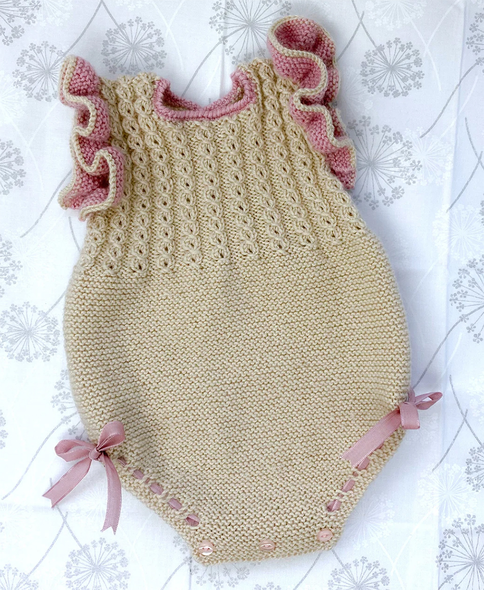 Baby Reyes Baby Romper Knitting Pattern