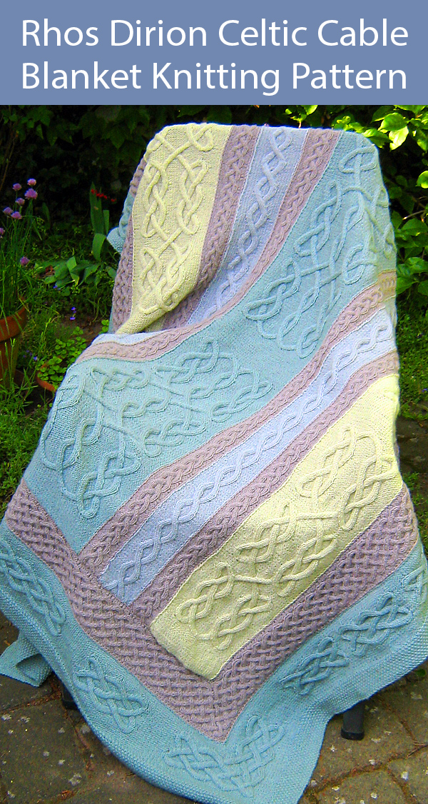 Knitting Pattern for Rhos Dirion Celtic Cable Blanket