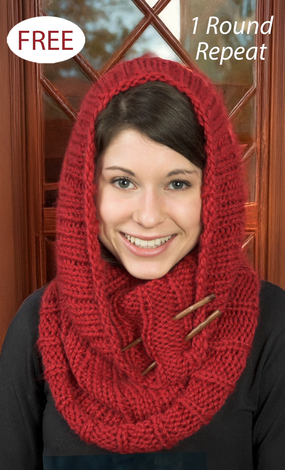 Free Hood Knitting Pattern Ribbed Cowl Hood F297