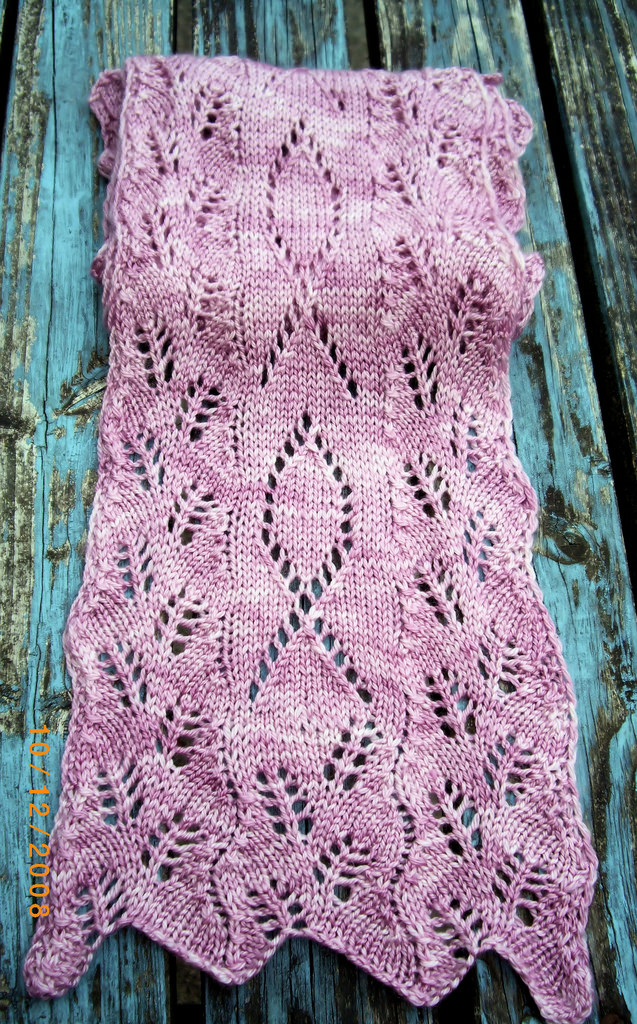 Free Knitting Pattern for Ribbon Scarf