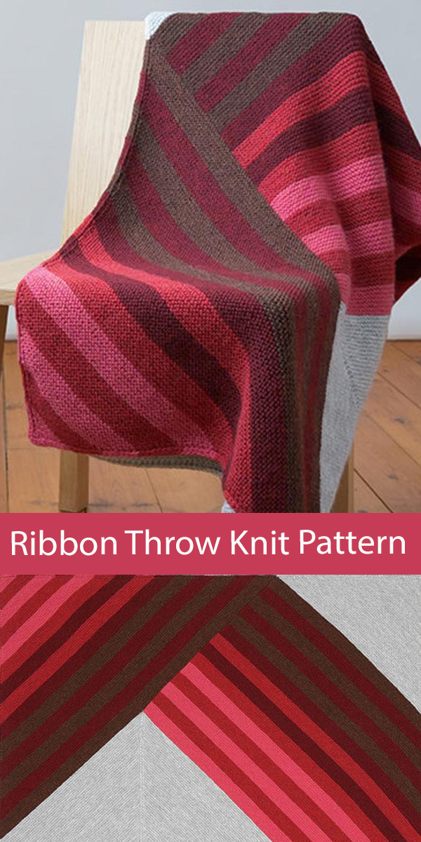Blanket Knitting Pattern Garter Stitch Ribbon Throw
