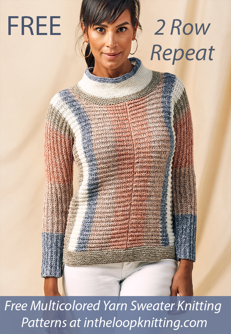 Free Women's Sweater Knitting Pattern Ribline Pullover