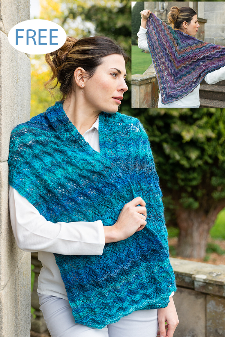 Free Creative Melange Wrap Knitting Pattern