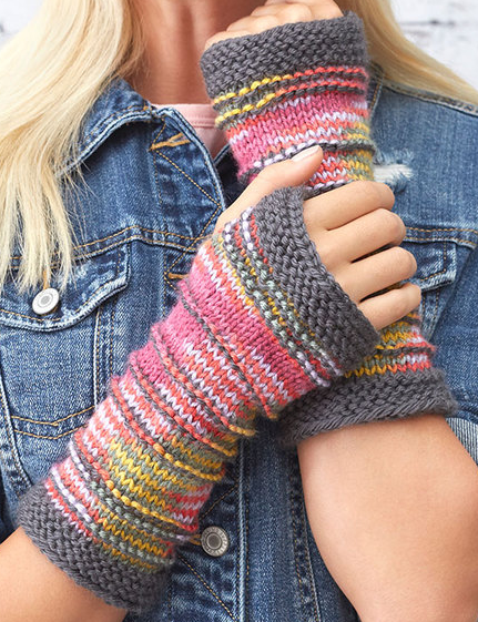 Free Knitting Pattern for Ridge Mitts