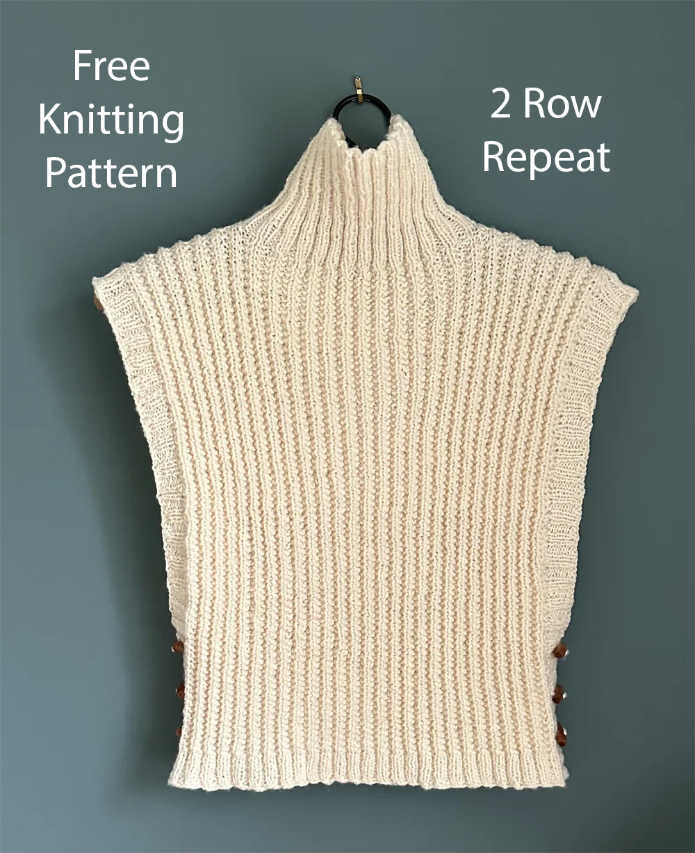 Ridge Slipover Vest Knitting Pattern