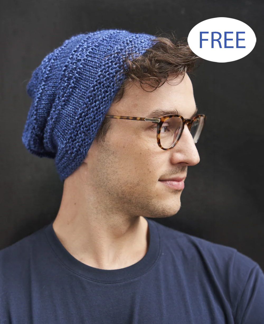 Free Man's Ridged Slouch Hat Knitting Pattern