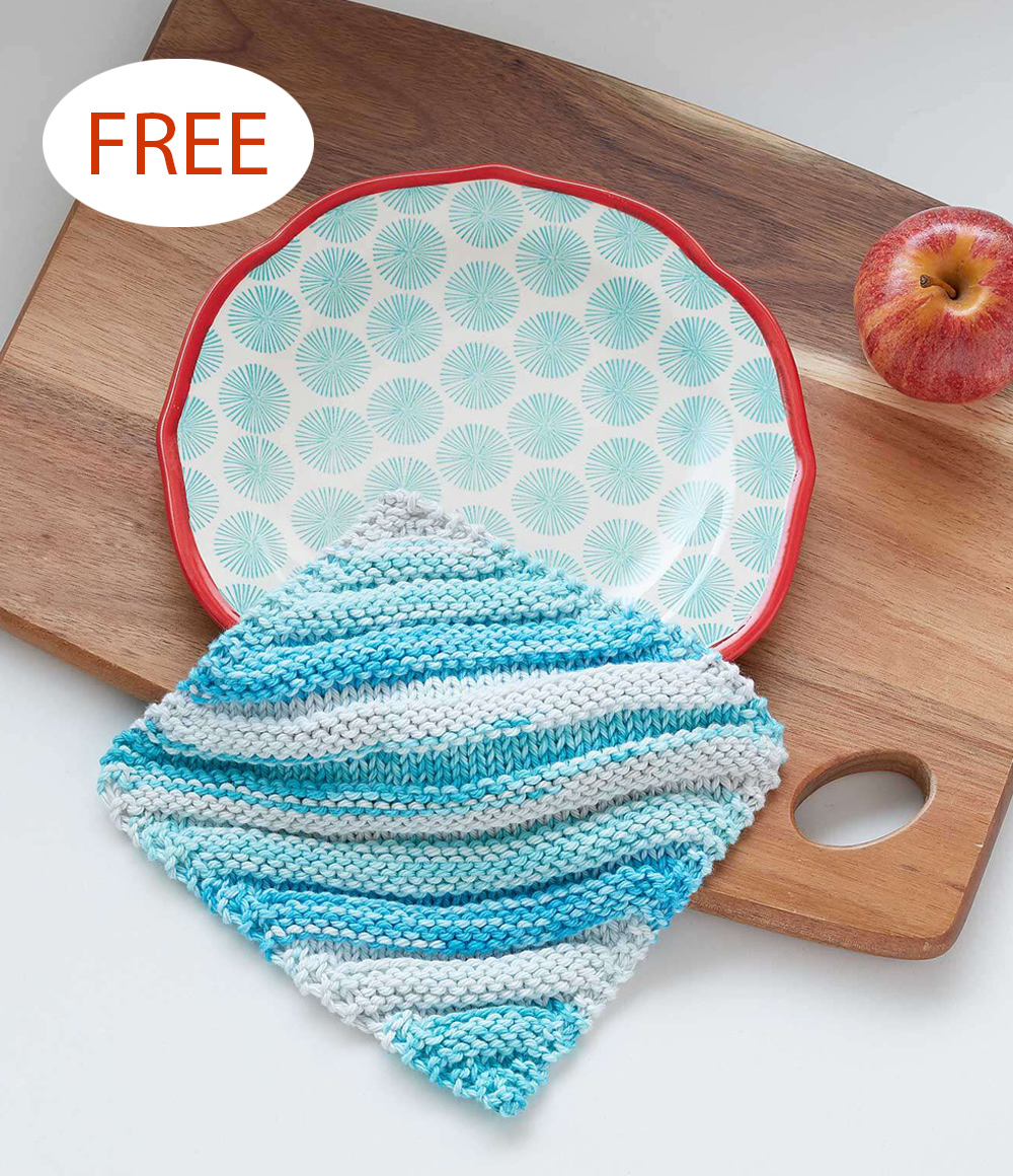 Free Ridgey Knit Dishcloth Knitting Pattern 