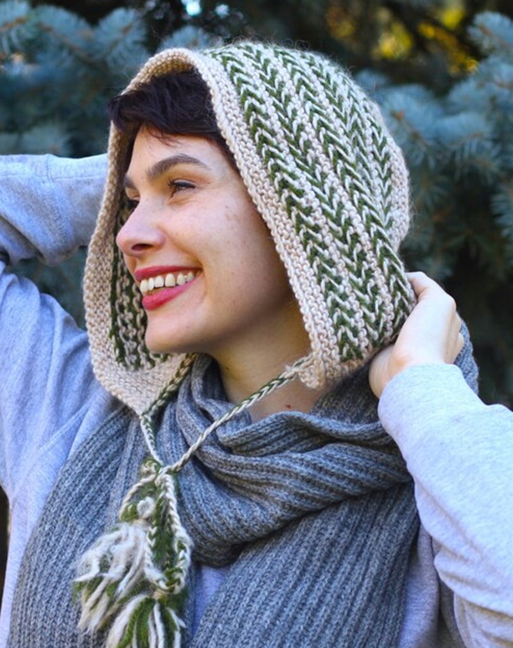 Riga Bonnet Hat Knitting Pattern