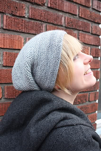 Free knitting pattern for Rikke Hat Slouchy Beanie