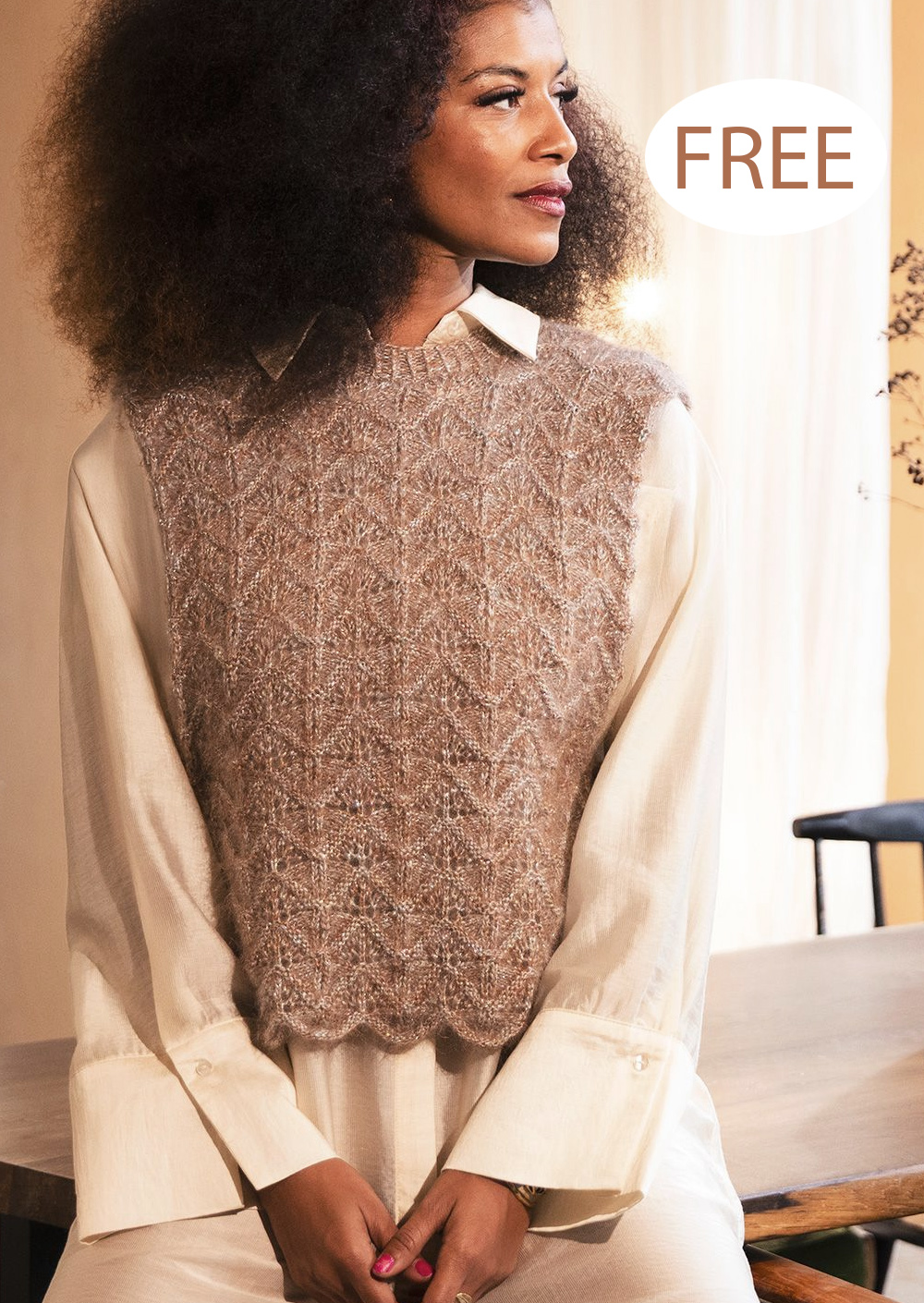 Free Sweater Knitting Pattern Rimfrost Slipover