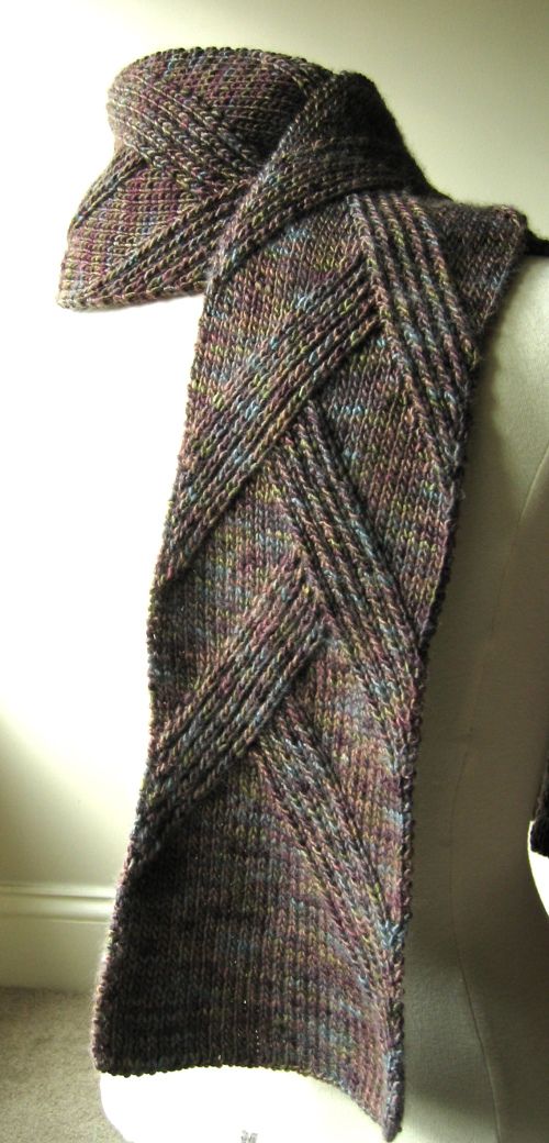 Free knitting pattern for Rippenschal Ribbed Scarf and more cozy scarf knitting patterns