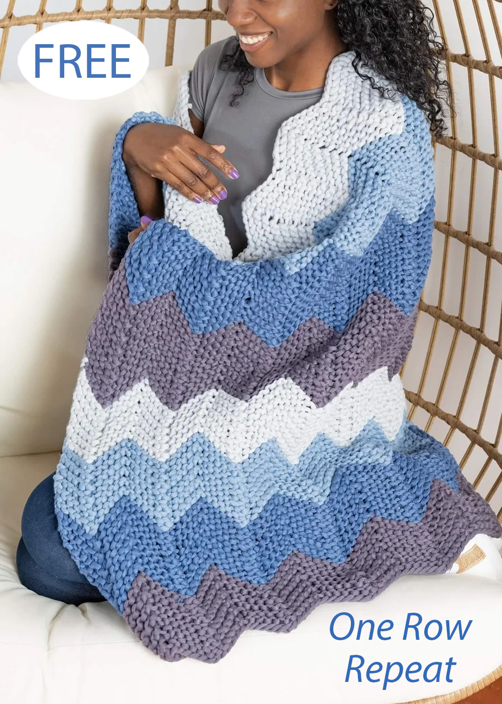 Free Easy Ripple Afghan Knitting Pattern