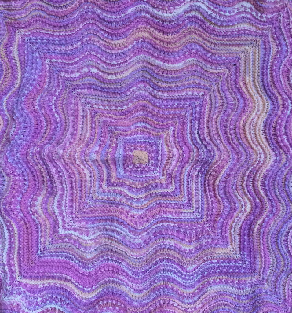 Free Knitting Pattern for Rippled Baby Blanket