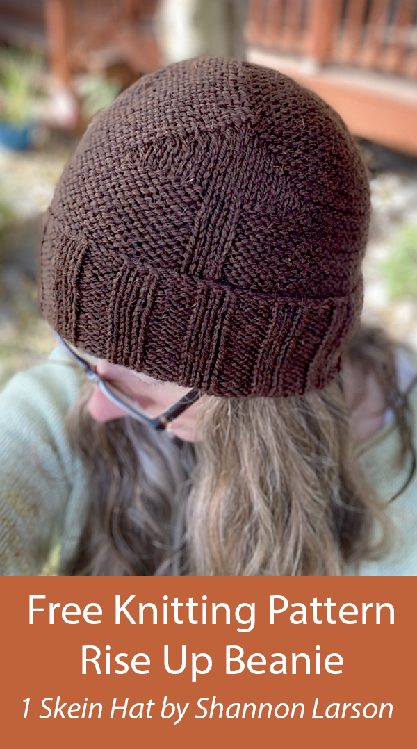 Rise Up Hat Free Knitting Pattern One Skein Beanie