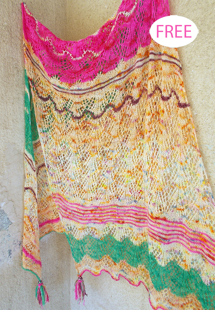 Free Rise Up Wrap  Shawl Knitting Pattern