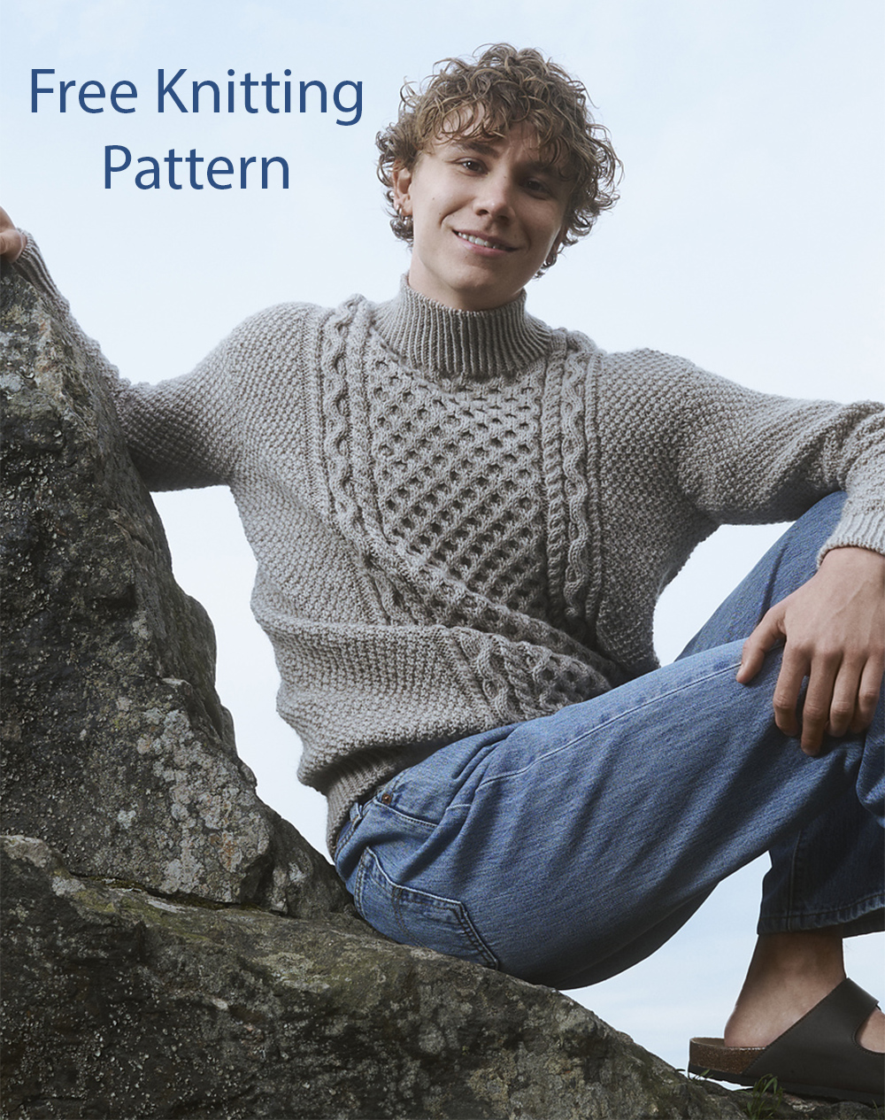 Free Men's Pullover Risteys Sweater Knitting Pattern 