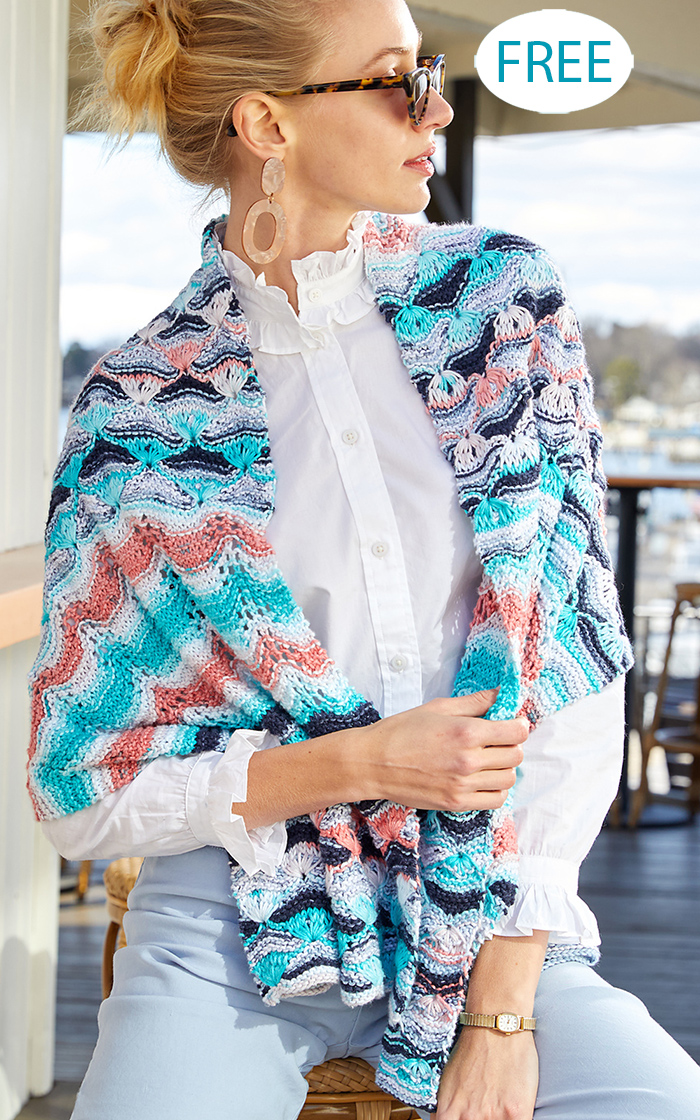 Free Rivage Shawl Knitting Pattern