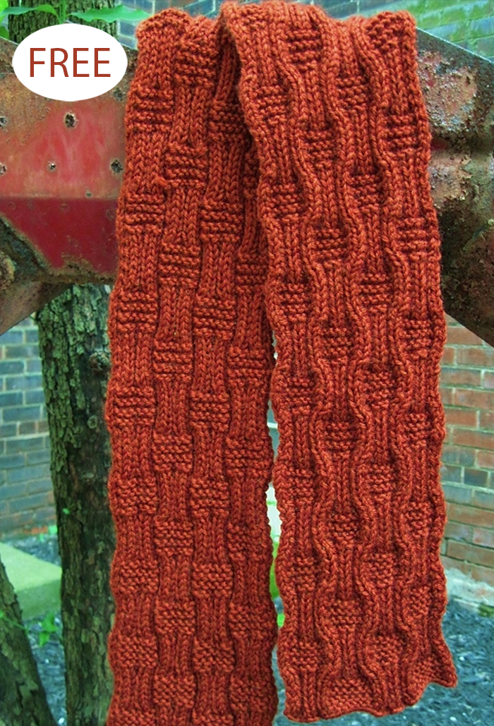 Free Scarf Knitting Pattern Riverpath Scarf