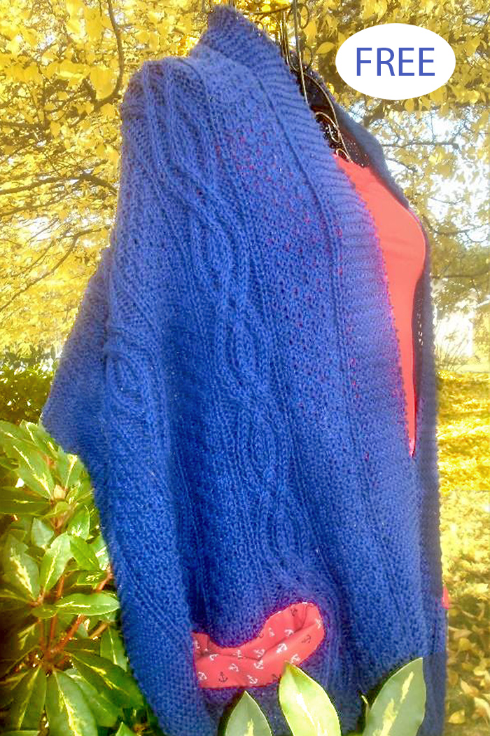 Free RiverStitch Knitter's Wrap Pocket Shawl Knitting Pattern