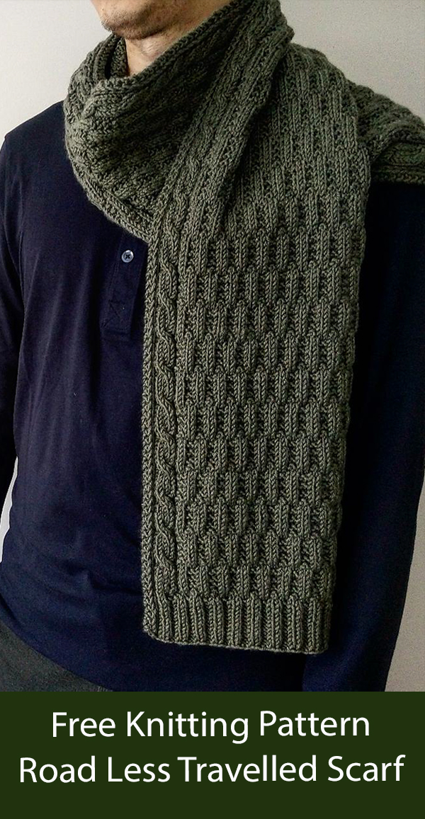 Free Scarf Knitting Pattern Road Less Travelled Scarf