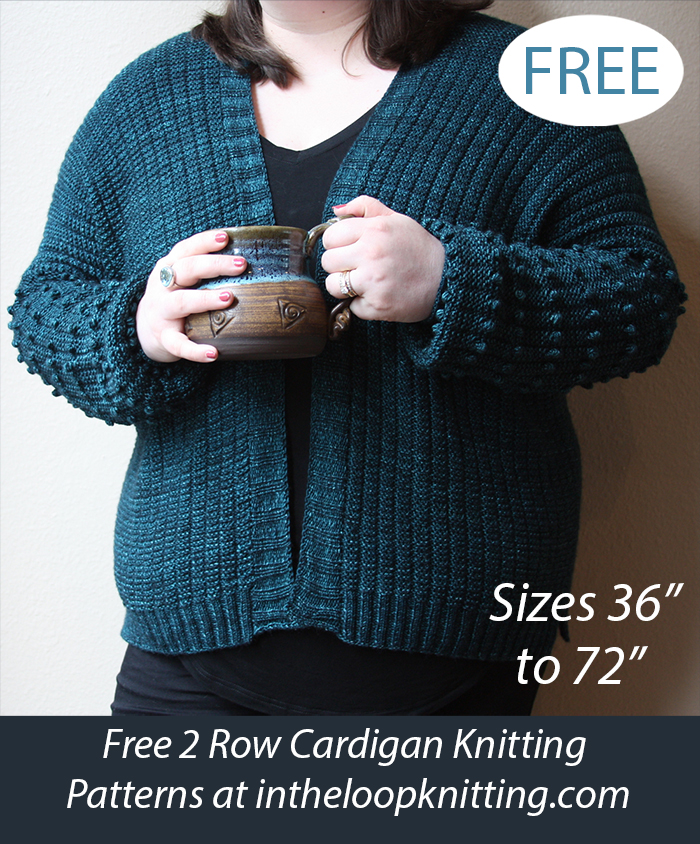 Free Roald Cardigan Knitting Pattern 2 Row Repeat