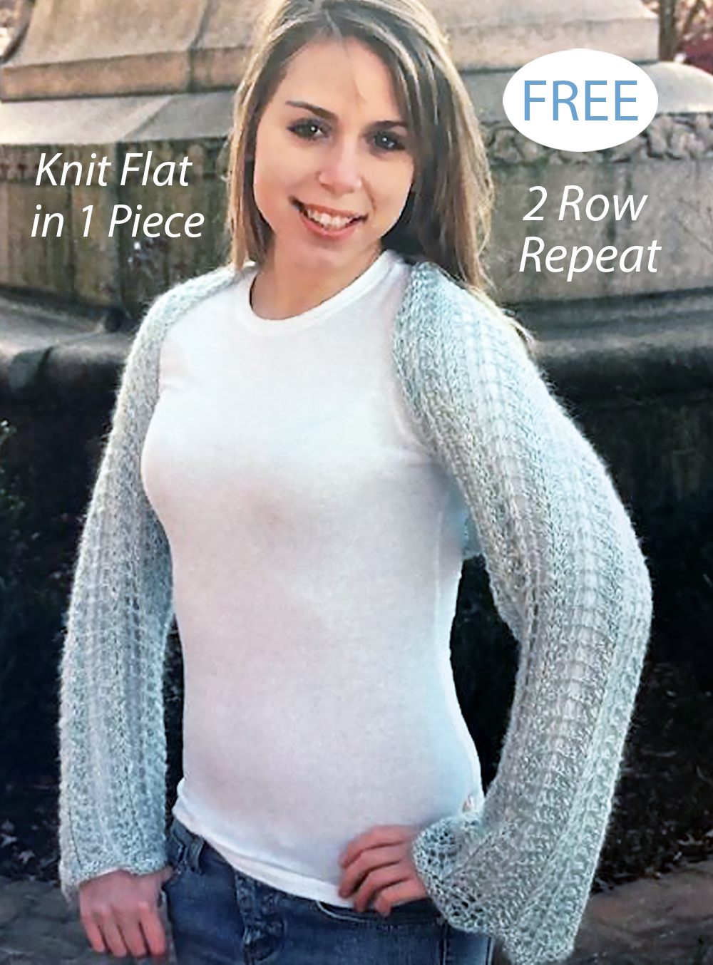 Easy Robin's Egg Blue Shrug Free Knitting Pattern