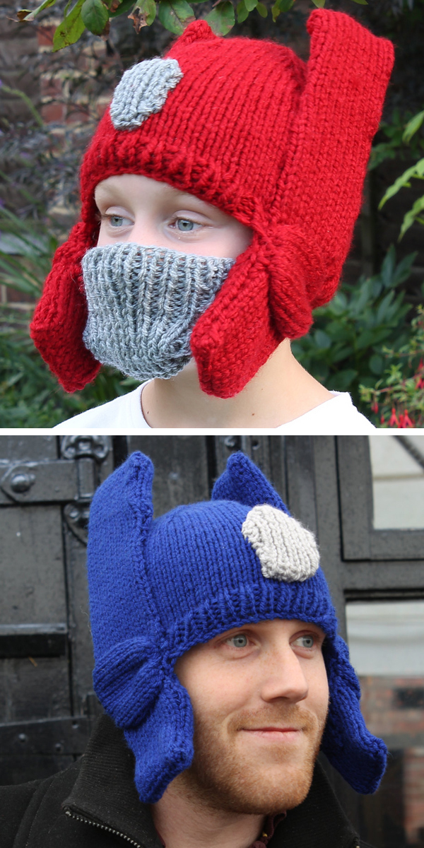 Knitting Pattern for Autobot Transformer Hat