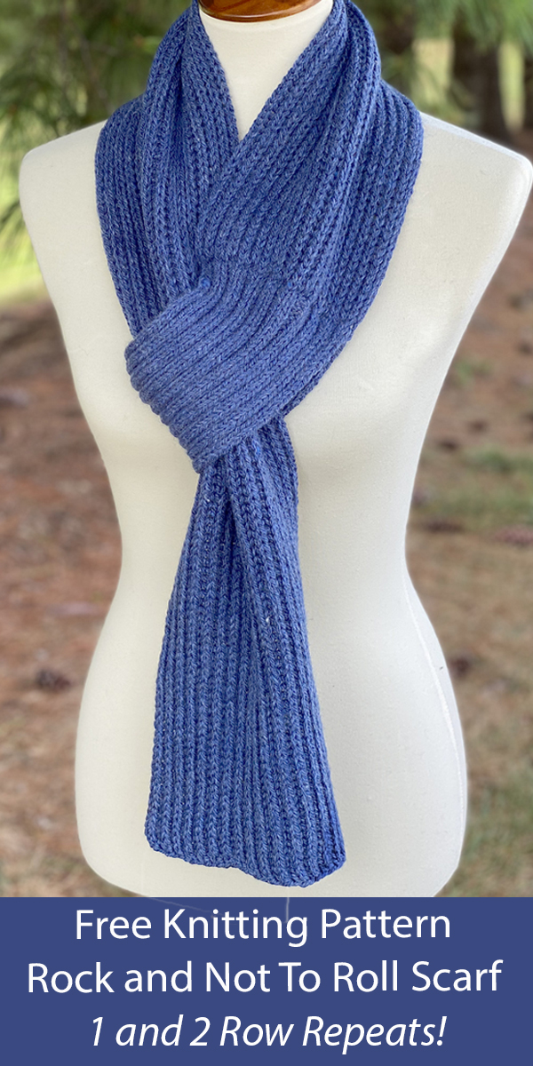 Free Scarf Knitting Pattern Rock and Not To Roll Scarf