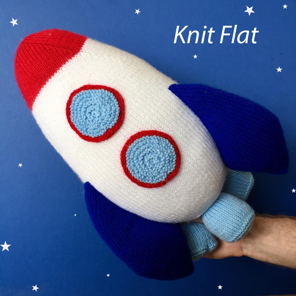 Rocket Cushion Pillow Knitting Pattern