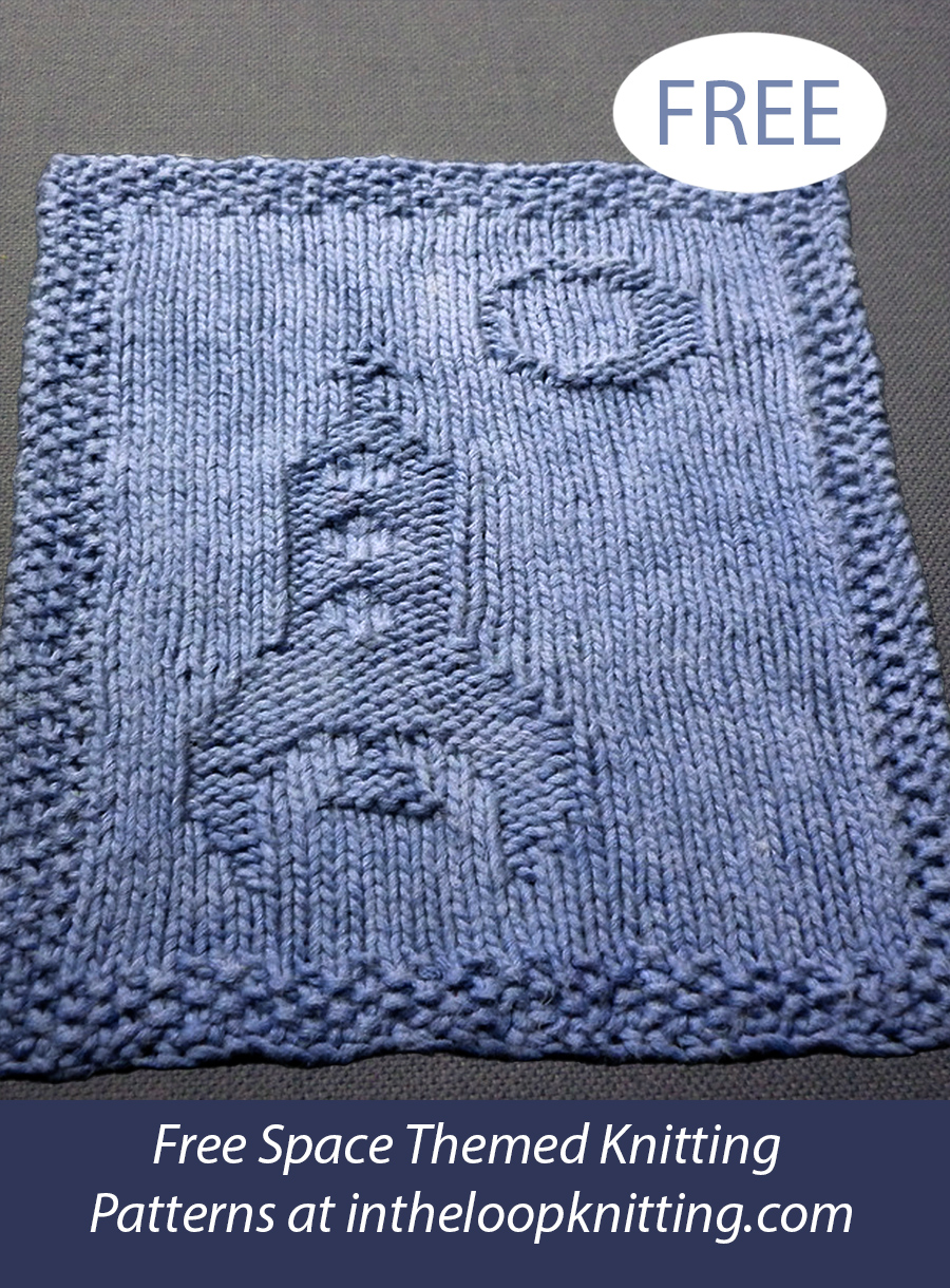 Free Rocket Ship Washcloth Knitting Pattern