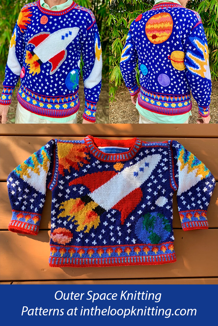 Rocket Sweater for Adults or Children Knitting Patterns