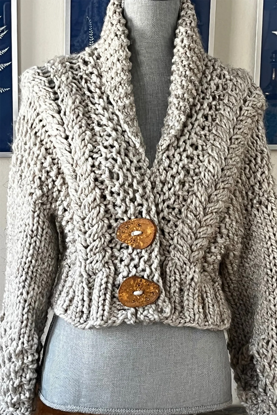 Romcom Cardigan Cabled Cardigan Knitting Pattern