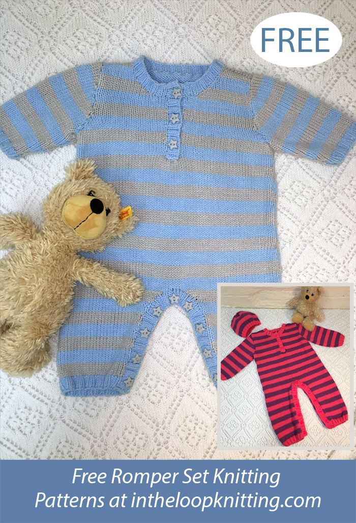 Baby Romper and Hat  Knitting Pattern