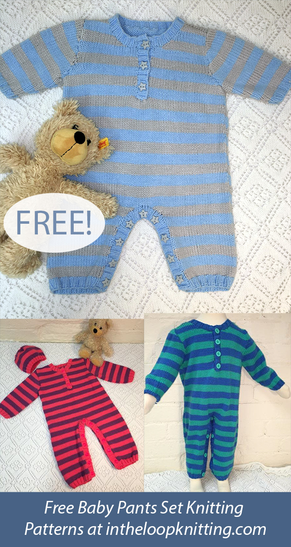 Free Baby Knitting Patterns Romper and Hat