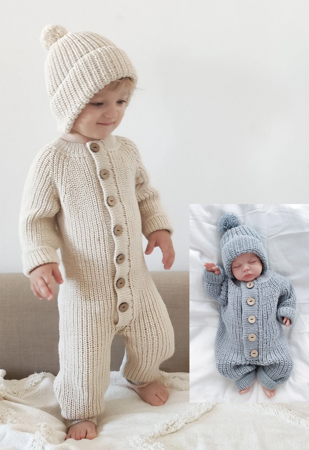 Knitting Pattern for Hugs and Kisses Baby Onesie