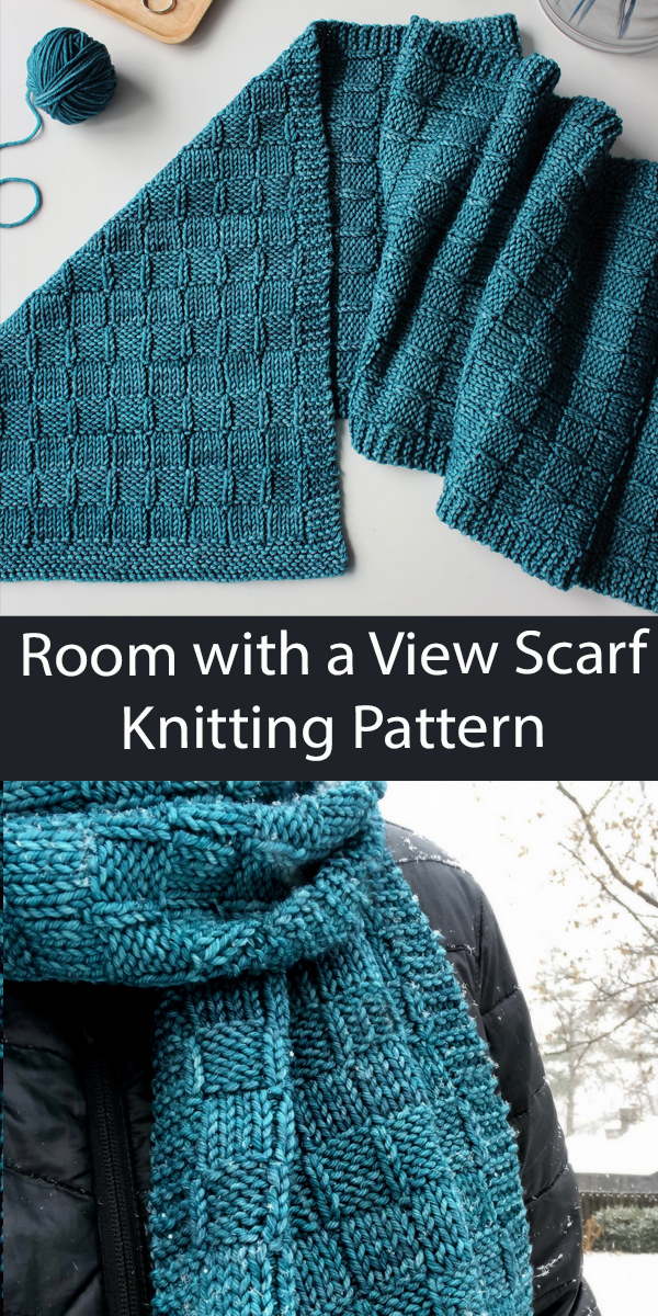 Scarf Knitting Pattern Room with a View Scarf