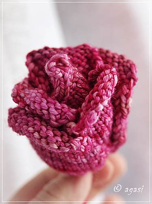 Free Knitting Pattern for Rose