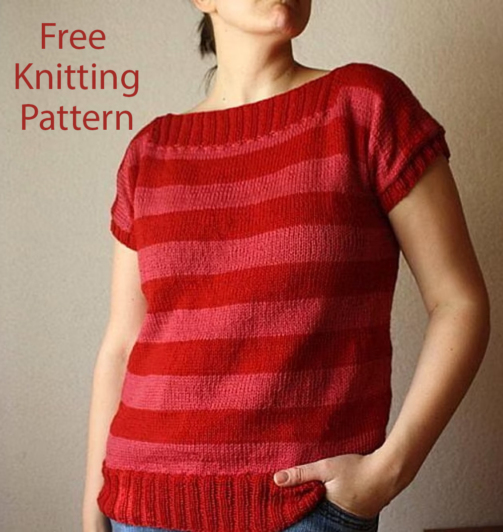 Free Rose/rouge Tee Knitting Pattern