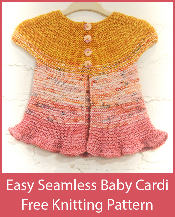 Free Knitting Pattern for Easy Baby Sweater